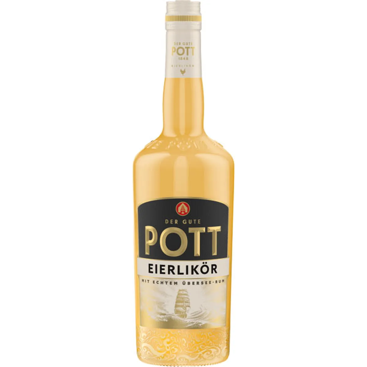 Pott Eierlikör mit Übersee-Rum 16% vol. 0,7 l