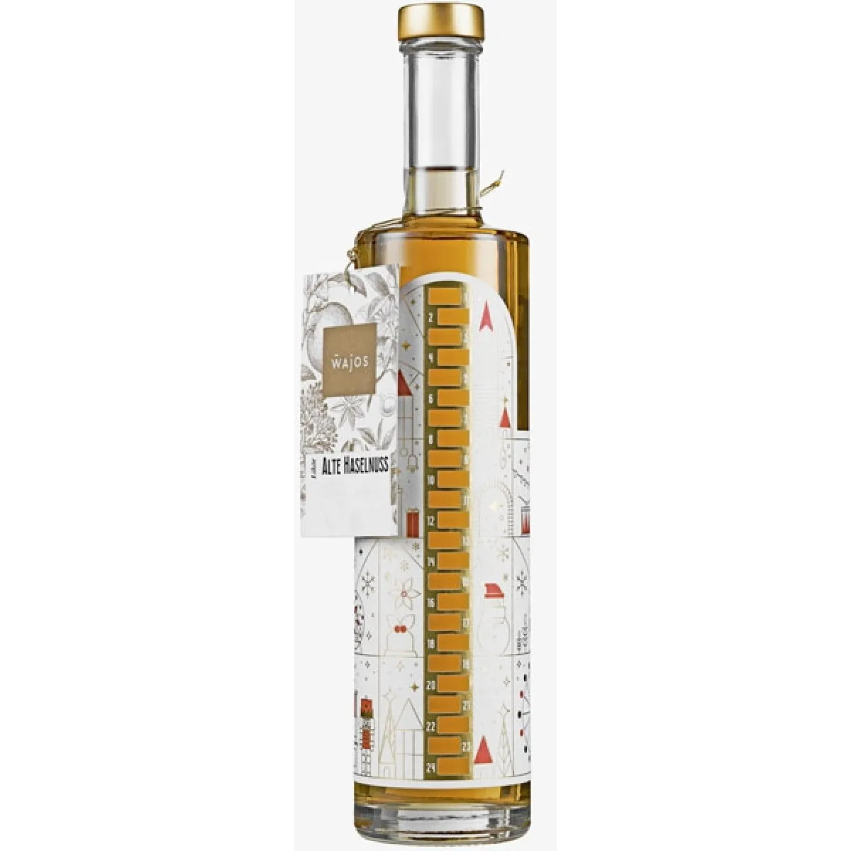 Wajos Adventskalenderflasche Alte Haselnuss 40% vol. 0,5 l