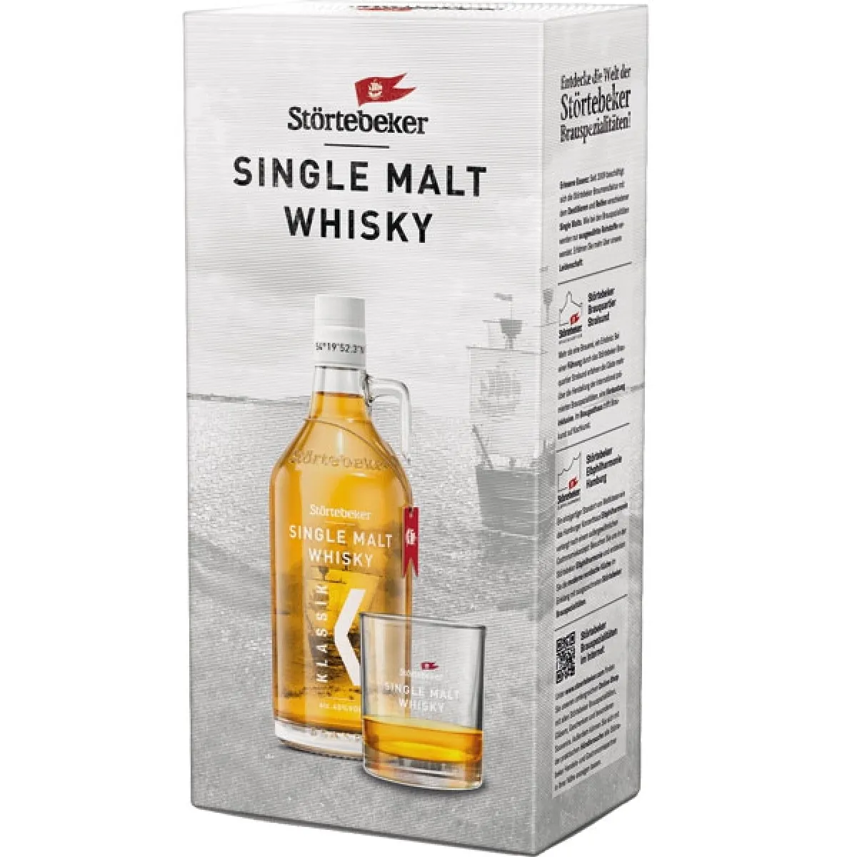 Störtebeker Single Malt Whisky Klassik + Glas 40% vol. 0,5 l