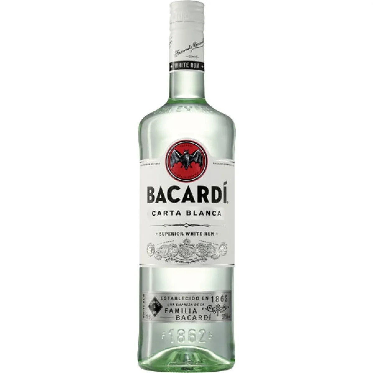 Bacardi Carta Blanca Rum 37,5% vol. 1,5 l