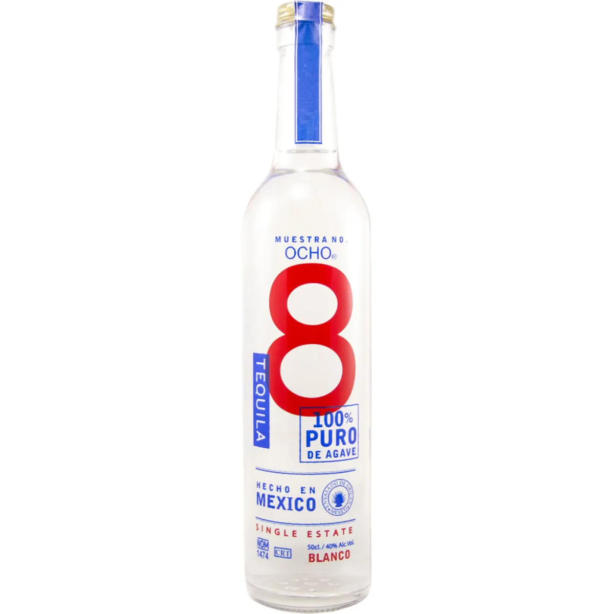 Tequila Ocho Blanco 40% vol. 0,5 l