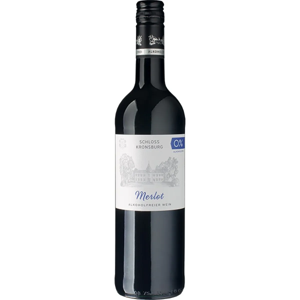 Schloss Kronsburg Merlot alkoholfrei Rotwein halbtrocken 0,75 l