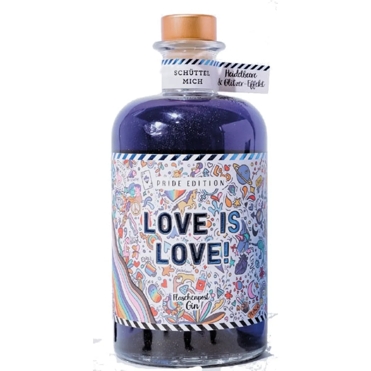 Flaschenpost 'Love is Love' Gin 41% vol. 0,5 l