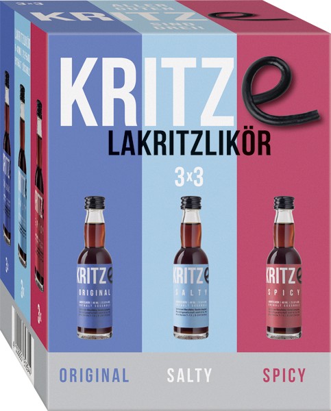 Kritze Lakritzlikör Mix-Karton 21,8% vol. 3x3x40 ml