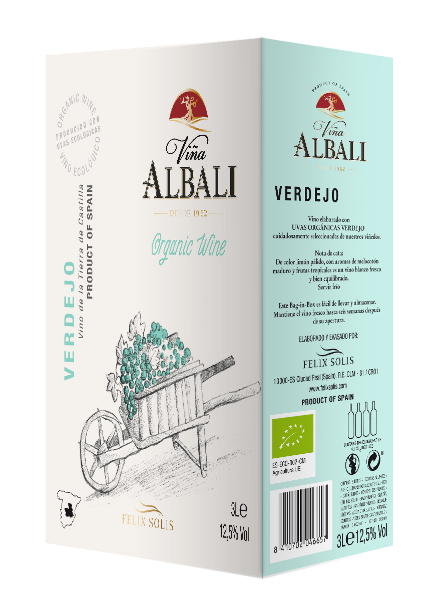 Felix Solis Vina | Bio/Vegan Schneekloth Weißwein trocken Bag Verdejo in 3 l Box Albali